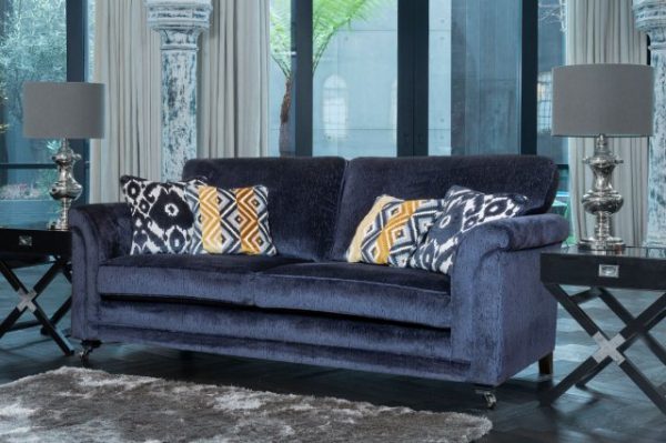 Fleming sofa suite blue velvet sofas luxury comfort belfast