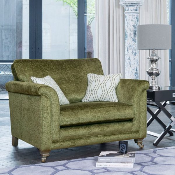 Green Velvet Snuggler Armchair Luxury Comfort Sofas Belfast