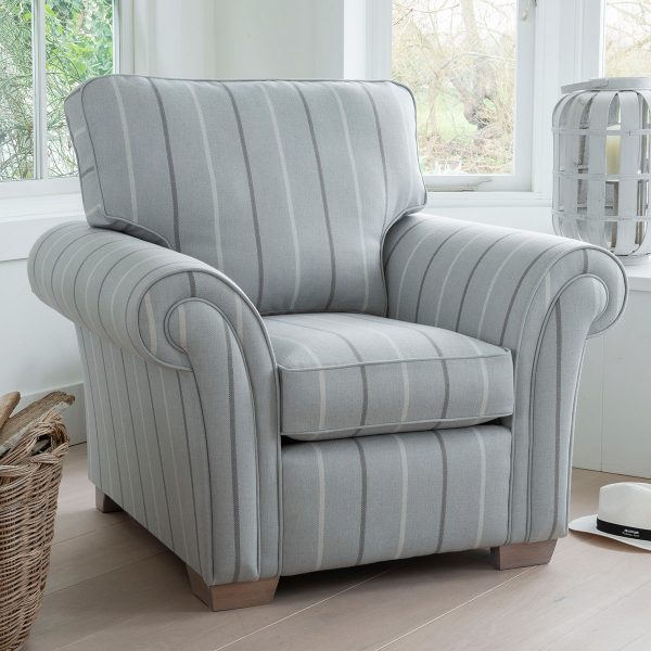 Lancaster Accent Stripe Fabric Armchair