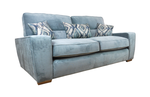 Clive 3 Seater blue sofa fabric sofas Belfast