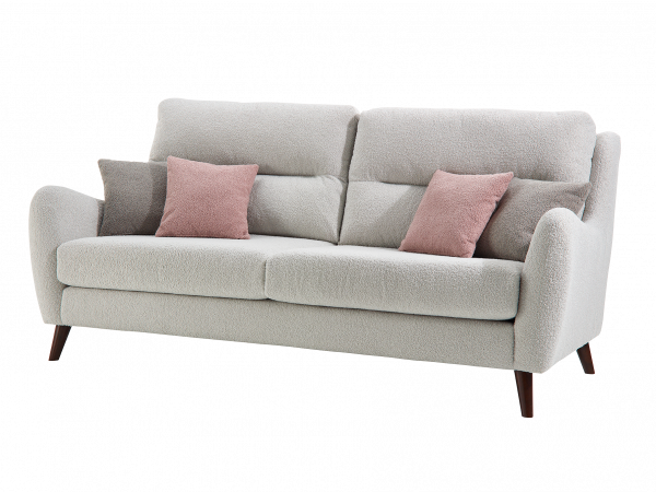 Porto Grey Boucle Fabric 3 Seater Sofa Sofas Belfast
