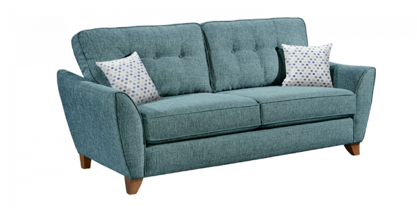 Lebus Ashley Blue 3 Seater Sofa Luxury Fabric Sofas Belfast