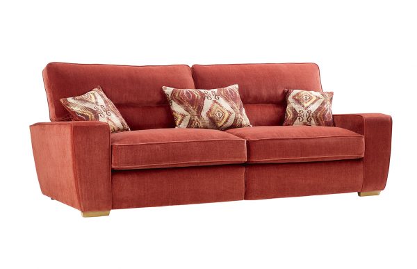 Clive 3 Seater Rust Orange sofa fabric sofas Belfast