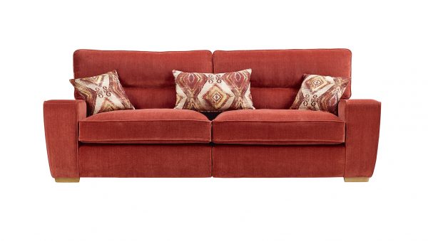 Clive 3 Seater Rust Orange chair fabric sofas belfast
