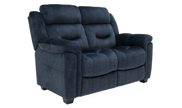 Vida Living Dudley Manual Recliner 2 seater plush fabric navy blue sofa Luxury Sofas Belfast