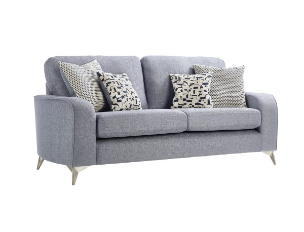 Madena grey abstract scandi pin leg 3 Seater sofa suite luxury fabric sofas Belfast