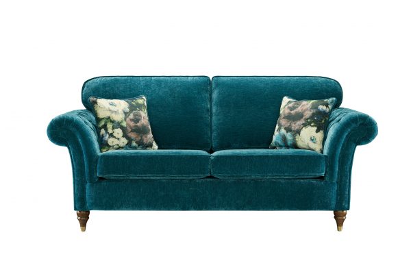 Renaissance Teal Velvet 3 Seater Sofa Belfast