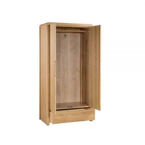 2 door curve wardrobe oak belfast bedroom furniture shop uk ni ireland