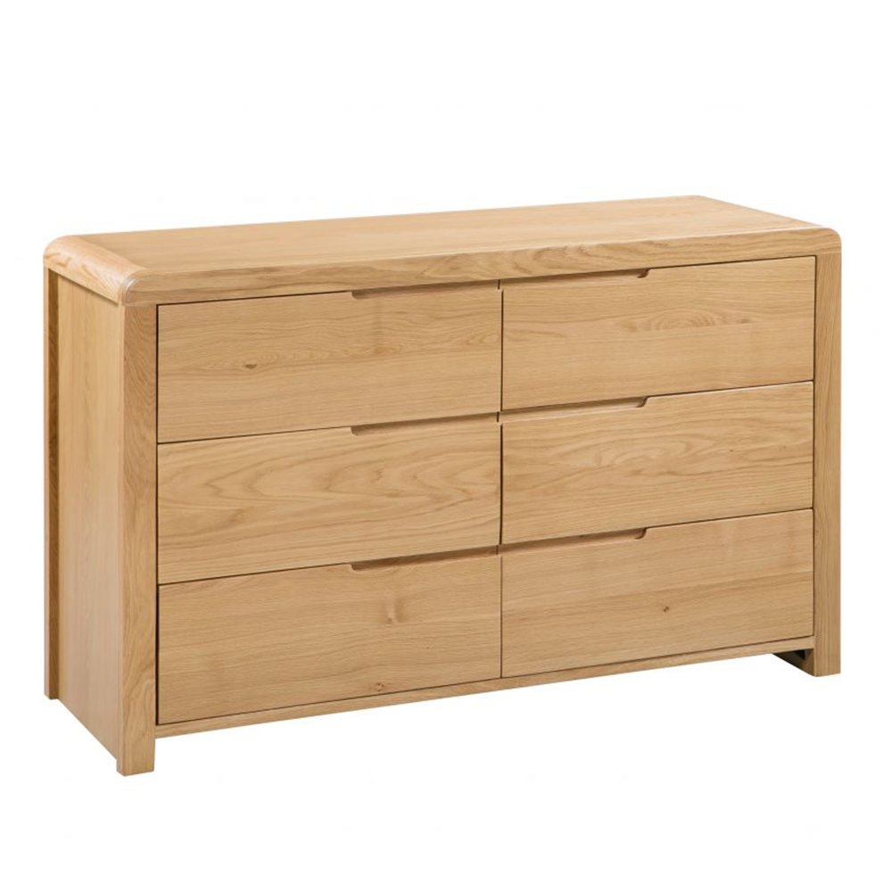 Curve 6 Drawer Wide Chest Rite Price Furniture Flooring