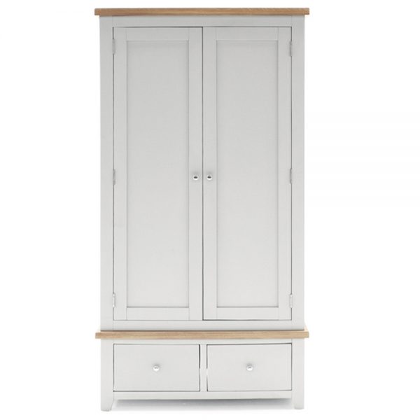 2 door 2 drawer wardrobe grey wood