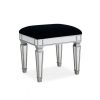 silver black dressing table stool