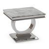 grey marble lamp table silver