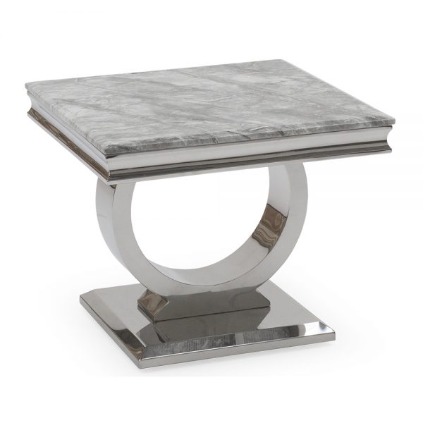 grey marble lamp table silver