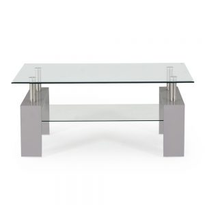 grey glass coffee table