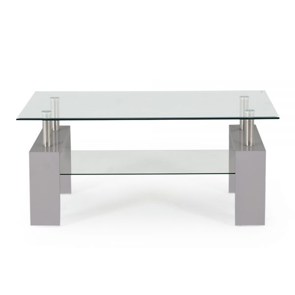 grey glass coffee table