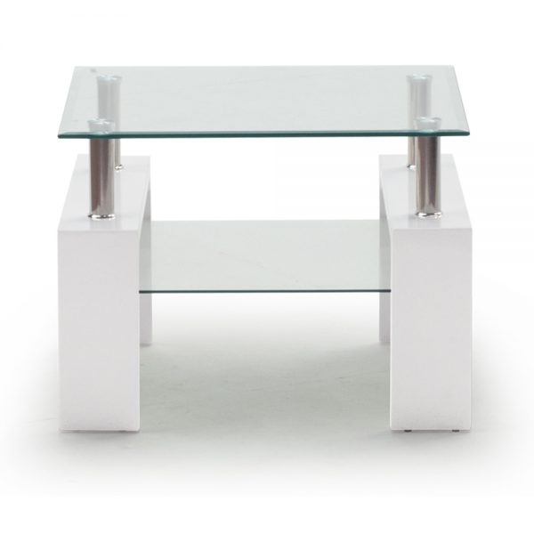 white glass lamp table