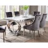 dining table bone white marble