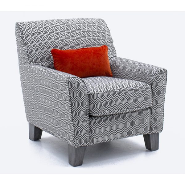 accent chair graphite grey pattern