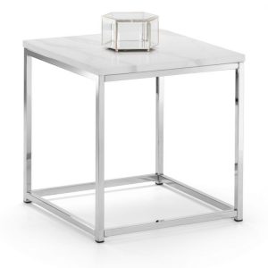 Scala White Marble Lamp Table