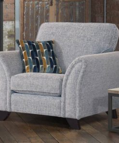 Grey armchair Emelia Geometric comfortable luxury Belfast