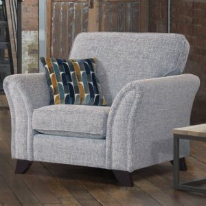 Grey armchair Emelia Geometric comfortable luxury Belfast
