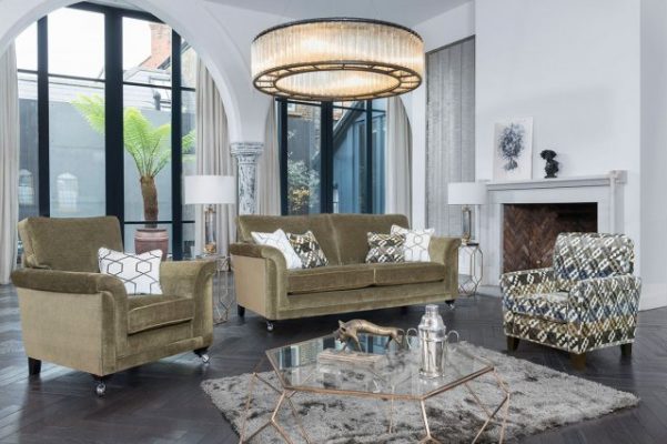 Fleming sofa suite green velvet sofas luxury comfort belfast