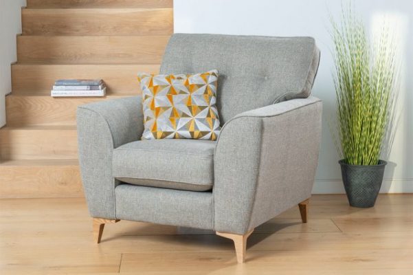 Grey Fabric Armchair Comfortable Luxury Sofas Belfast