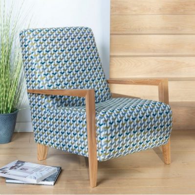 Geometric pattern accent armchair Savannah. Luxury Comfort Sofas Belfast