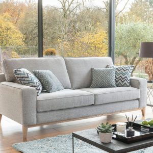 Grand 4 seater Sofa Suite Grey Fabric Luxury Sofas Belfast Fairmont