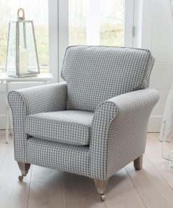 Lancaster Accent Check Fabric Armchair