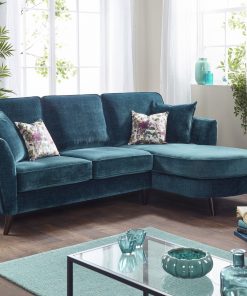 Antigua Blue Teal Corner chaise group sofa chenille fabric sofas belfast