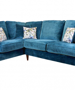 Antigua Blue Teal Corner chaise group sofa chenille fabric sofas belfast