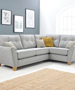 Lebus Ashley Pale grey Corner group Sofa Luxury Fabric Sofas Belfast