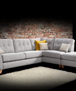 Lebus Ashley Pale grey Corner group Sofa Luxury Fabric Sofas Belfast