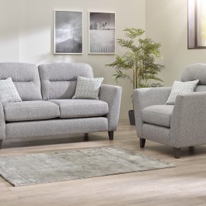 Clara 2 Seater Armchair Sofa Suite Grey Footed Sofa Comfortable Sofas Belfast
