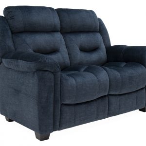 Vida Living Dudley Manual Recliner 2 seater plush fabric navy blue sofa Luxury Sofas Belfast