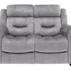 Vida Living Dudley Manual Recliner 2 seater plush fabric grey sofa Luxury Sofas Belfast