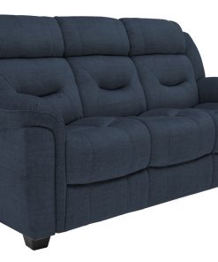 Vida Living Dudley Manual Recliner 3 seater plush fabric navy sofa Luxury Sofas Belfast