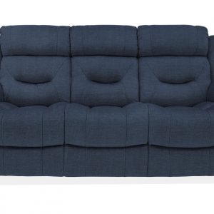 Vida Living Dudley Recliner 3 seater plush fabric blue navy sofa Luxury Sofas Belfast