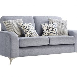 Madena grey abstract scandi pin leg 2 Seater luxury fabric sofas Belfast