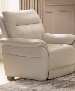 Nerano Cream leather recliner armchair luxury sofas belfast vida living