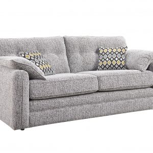 Neve 3 Seater Grey Fleck Fabric Comfortable Sofa Belfast
