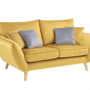 2 Seater yellow fabric sofa Perth Lebus Sofas Belfast