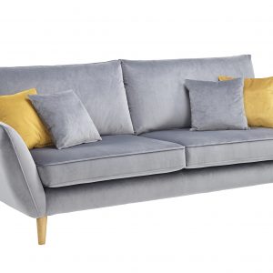 3 Seater Grey Fabric Sofa Belfast Perth Lebus