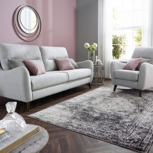 Porto Grey Boucle Fabric 3 Seater Armchair Suites Sofas Belfast