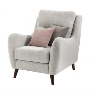 Porto Armchair Boucle Grey Fabric Chair Sofas Belfast