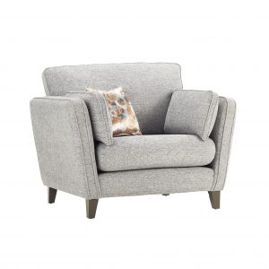 Grey armchair sunset lebus fabric sofa suite sofas belfast comfortable chair