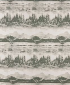 green trees mountains fabric curtains blinds upholstery