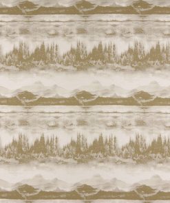 gold trees mountains fabric curtains blinds upholstery