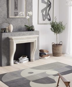 Bali grey cream geometric rug